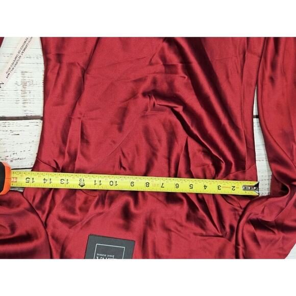 Leena For Mac Duggal Red Wine 100% Polyester Evening Dress. MSRP: $398 See Desc. - Picture 6 of 11